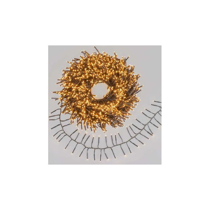 Lotti, Catena Luminosa Natalizia Festone Cluster, 30 m 2000 MiniLED, Bianco Caldo