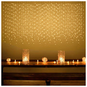 Lotti, Tenda Luminosa Natalizia Icelight con 90 LED, 10 Stelle, 200x70 cm, Bianco Caldo