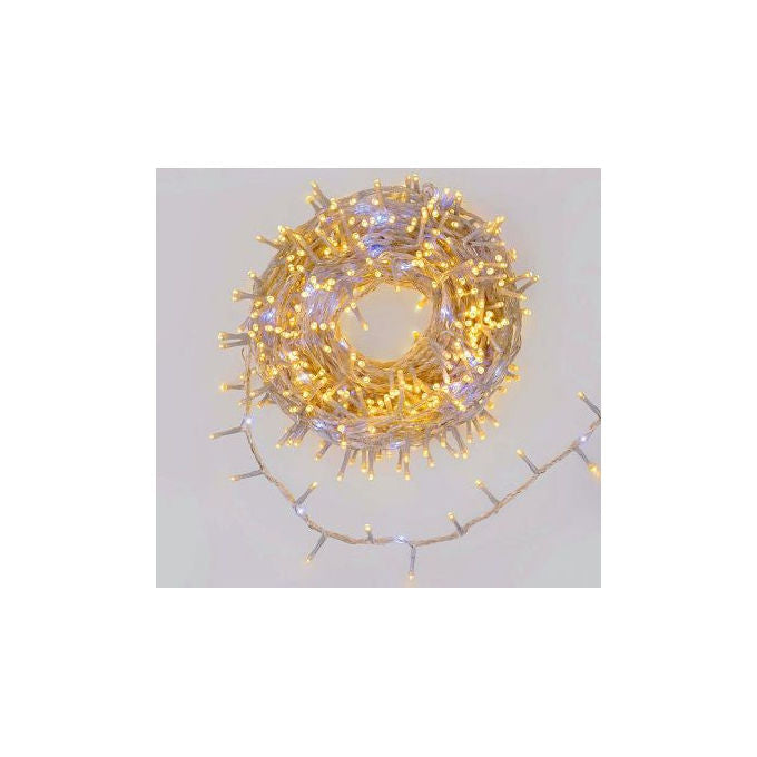 Lotti, Catena Luminosa Natalizia MiniCluster StarFall Light, 1660 LED Bianco Caldo e Freddo, 30 m