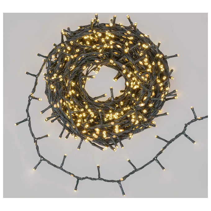 Lotti, Catena Luminosa Natalizia, MiniCluster StarFall Light, 1660 LED Bianco Caldo, 30 m, Interno-Esterno