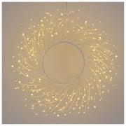 Lotti, Corona Tiglio Bianco, Ø60cm, 260 MicroLED, Bianco Caldo