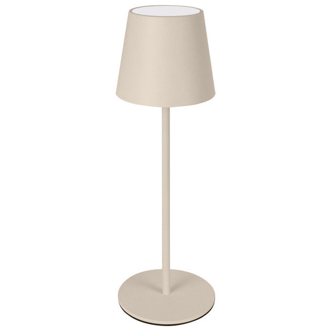 New Majestic, Lampada da Tavolo LED Agata, Ricaricabile, Dimmerabile, Touch, Beige