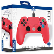 Freaks and Geeks, Controller Cablato Rosso per PS4, Cavo 3m