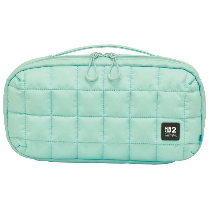 Hori NSX-120E Puff Pouch Custodia a Sacchetto per Nintendo Switch 2 Switch OLED con Maniglia colore Menta