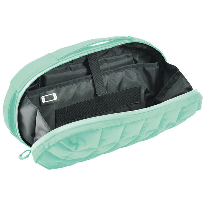 Hori NSX-120E Puff Pouch Custodia a Sacchetto per Nintendo Switch 2 Switch OLED con Maniglia colore Menta