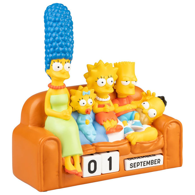 Erik, Calendario Perpetuo 3D dei Simpson, Resina, Multicolore, 14x20x15 cm