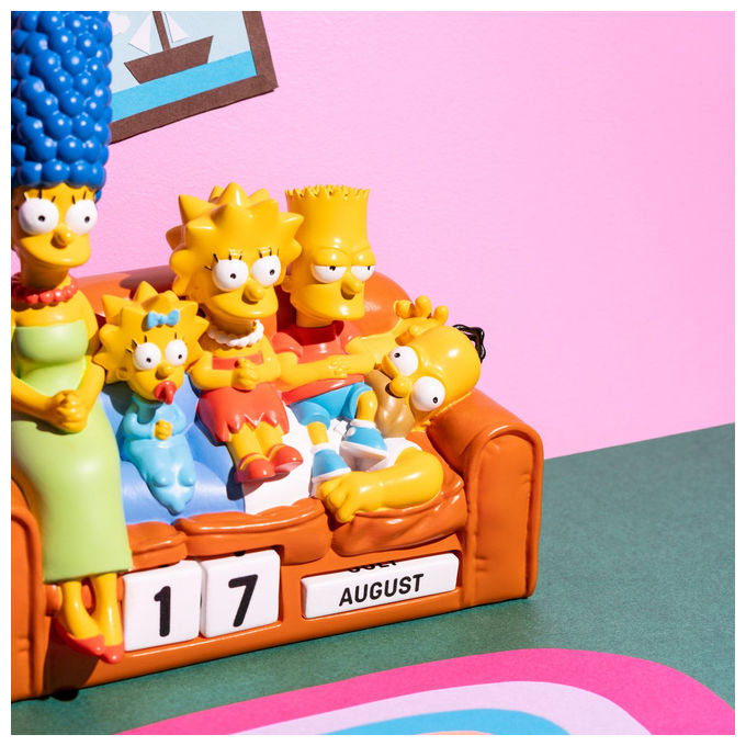 Erik, Calendario Perpetuo 3D dei Simpson, Resina, Multicolore, 14x20x15 cm