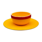 Abystyle, Servizio Tavola 2 Pz, Ceramica Giallo, One Piece Cappello di Paglia