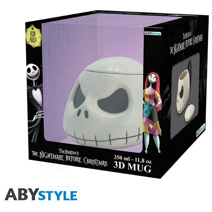 ABYstyle, Tazza 3D Jack, Glow in the Dark, 300 ml, Nightmare Before Christmas