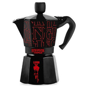 Bialetti 0005407 Moka Express Stranger Things Caffettiera Moka 6 Tazze 270ml Pomolo Musicale USB-C colore Nero
