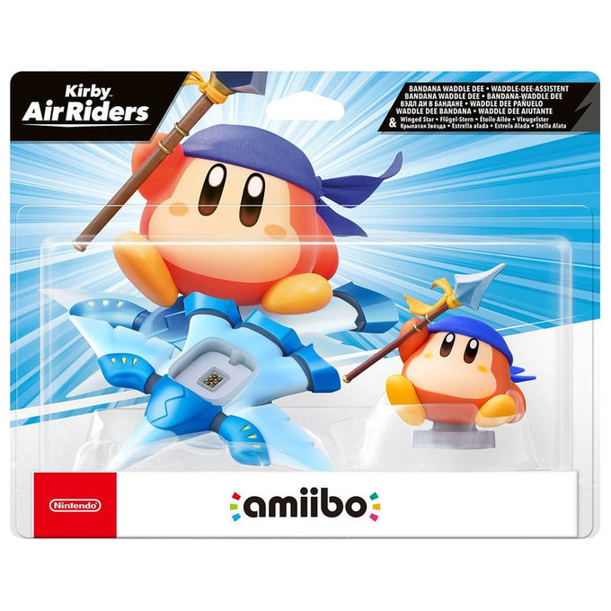 Nintendo 10016062 Kirby Air Riders Amiibo Action Figure Interattiva Bandana Waddle Dee e Stella Alata NFC colore Multicolore