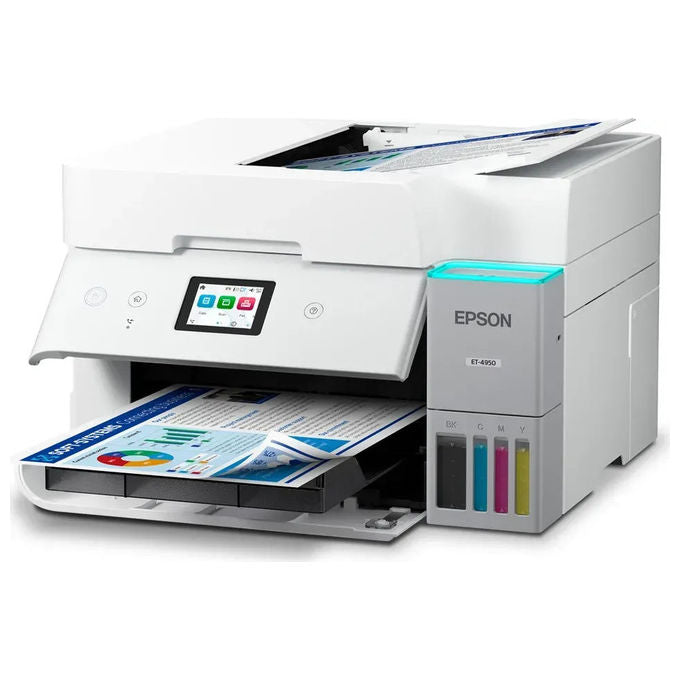 Epson, EcoTank ET-4956, Stampante Multifunzione a Colori, A4, Wi-Fi, Duplex