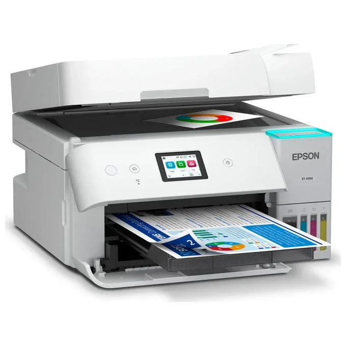 Epson, EcoTank ET-4956, Stampante Multifunzione a Colori, A4, Wi-Fi, Duplex