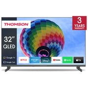 Thomson 32FQG3S15C Smart TV QLED 32'' Full HD Google TV DVB-T2-C-S2 Wi-Fi Dolby Audio 12V colore Grigio