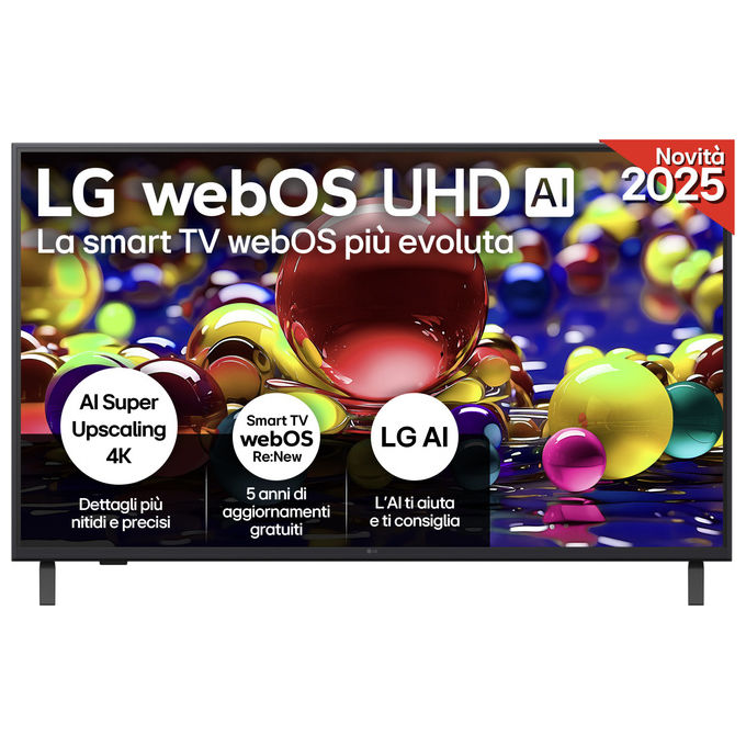 LG 43UA74006LB Smart TV LED 43'' 4K UHD webOS α7 Gen8 HDR10 Game Optimizer 3 HDMI colore Blu