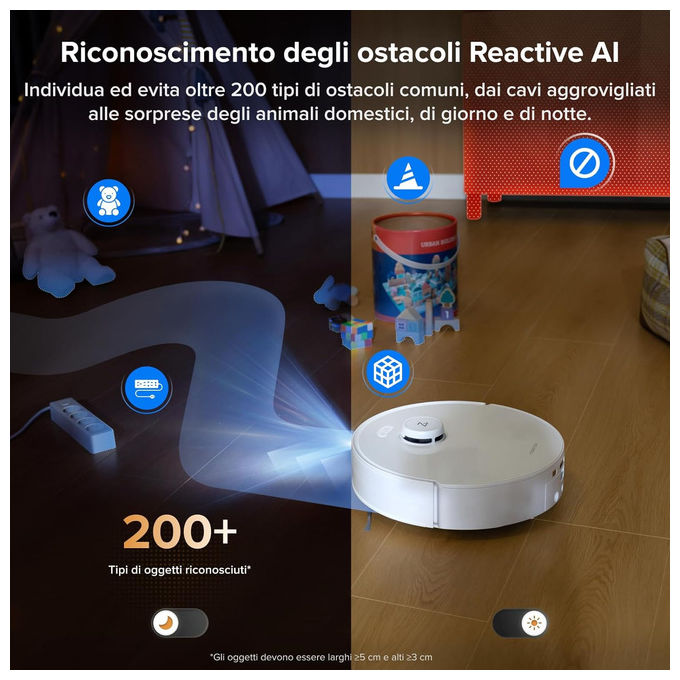 Roborock Qrevo Curv 2 FlowX, robot aspirapolvere e lavapavimenti, 20.000 Pa, navigazione LiDAR, stazione multifunzionale, bianco