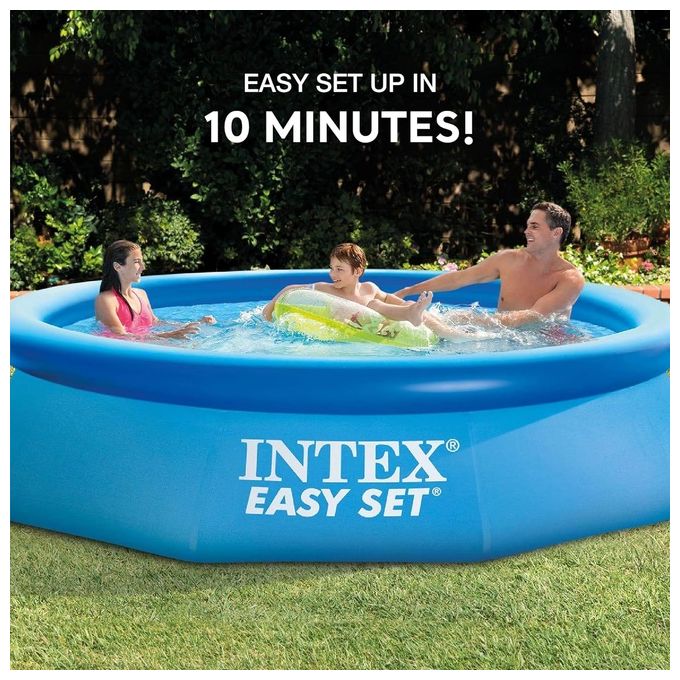 Intex 28120NP Piscina Fuori Terra Easy Set Rotonda 3853 L PVC Azzurro 305x76 cm 305 x 76 cm Senza Pompa Filtro