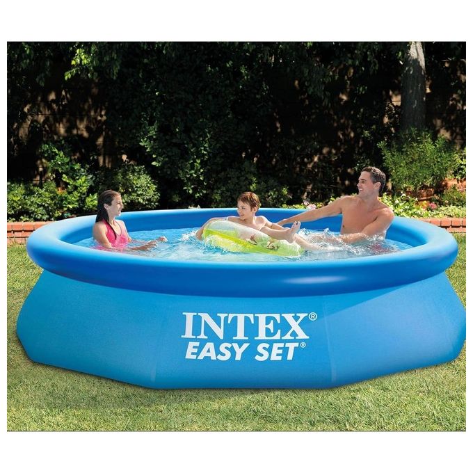 Intex 28120NP Piscina Fuori Terra Easy Set Rotonda 3853 L PVC Azzurro 305x76 cm 305 x 76 cm Senza Pompa Filtro