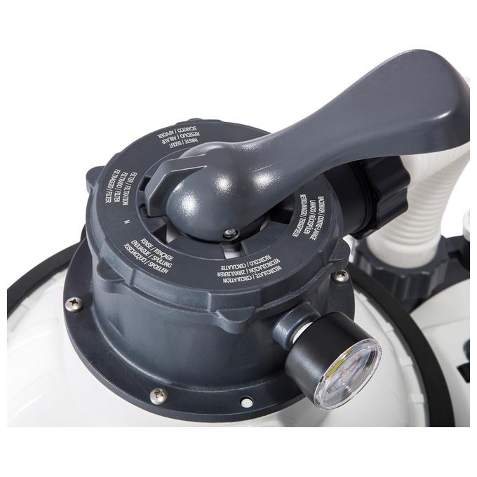 Intex 26652 Pompa Filtro a Sabbia Krystal Clear Flusso d'Acqua 12000 L-h Flusso di Sistema 9200 L-h Plastica Bianco Senza Clorinatore Flusso Acqua 12000 L-h