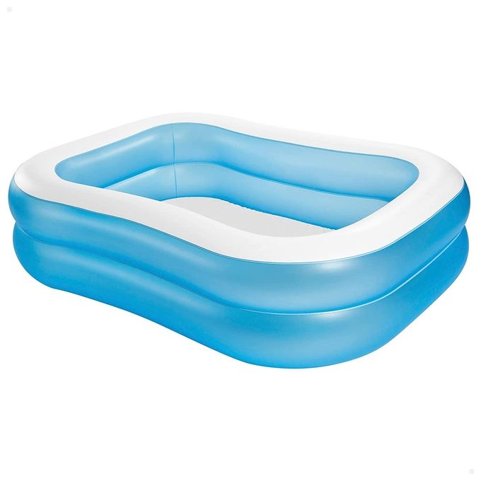 Intex 57180NP Family Piscina Gonfiabile Rettangolare per Bambini 203x152x48 cm 540 L vinile 3+ anni colore Azzurro