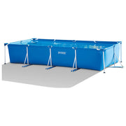 Intex 28274NP Metal Frame Piscina Fuori Terra Rettangolare 450x220x84 cm 7127 L con Pompa Filtro 2006 L-h colore Blu