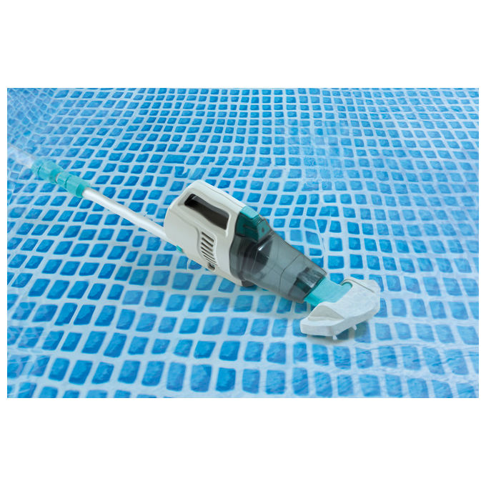 Intex 28628 Aspirapolvere Vacuum Ricaricabile ZR200 per Piscine e Spa con Asta 280 cm e Due Teste Aspiratrici ZR200 Tutte le piscine