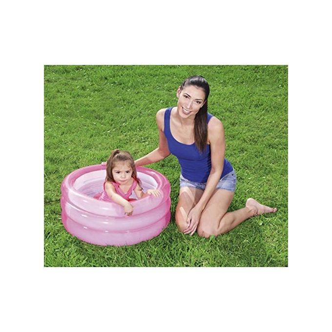 Bestway 51033 Piscina Gonfiabile per Bambini Tonda 3 Anelli in Vinile 70x30 cm 43 L colore Assortiti