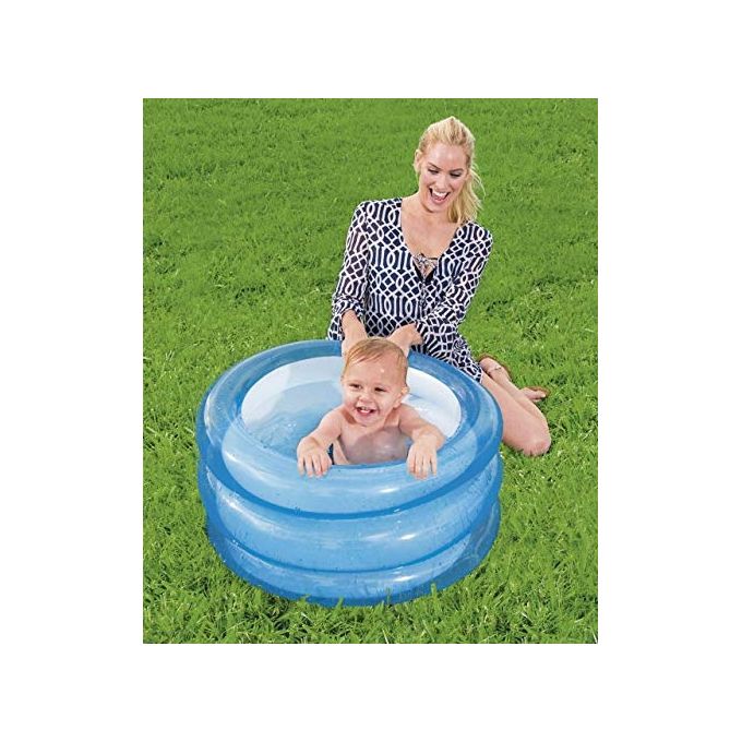 Bestway 51033 Piscina Gonfiabile per Bambini Tonda 3 Anelli in Vinile 70x30 cm 43 L colore Assortiti