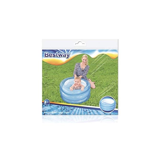 Bestway 51033 Piscina Gonfiabile per Bambini Tonda 3 Anelli in Vinile 70x30 cm 43 L colore Assortiti
