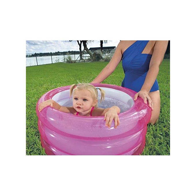 Bestway 51033 Piscina Gonfiabile per Bambini Tonda 3 Anelli in Vinile 70x30 cm 43 L colore Assortiti