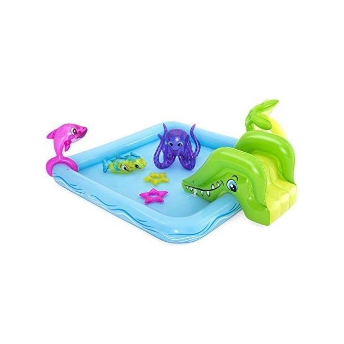 Bestway 53052 Acquario Fantastico Centro Giochi Gonfiabile 239x206x86 cm Scivolo Spruzzatore 308 L colore Multicolore