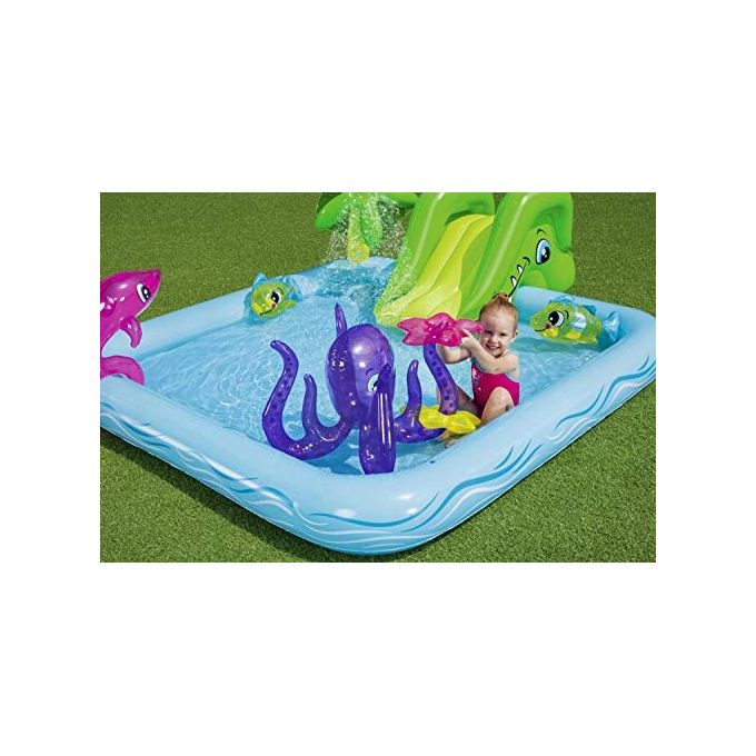 Bestway 53052 Acquario Fantastico Centro Giochi Gonfiabile 239x206x86 cm Scivolo Spruzzatore 308 L colore Multicolore