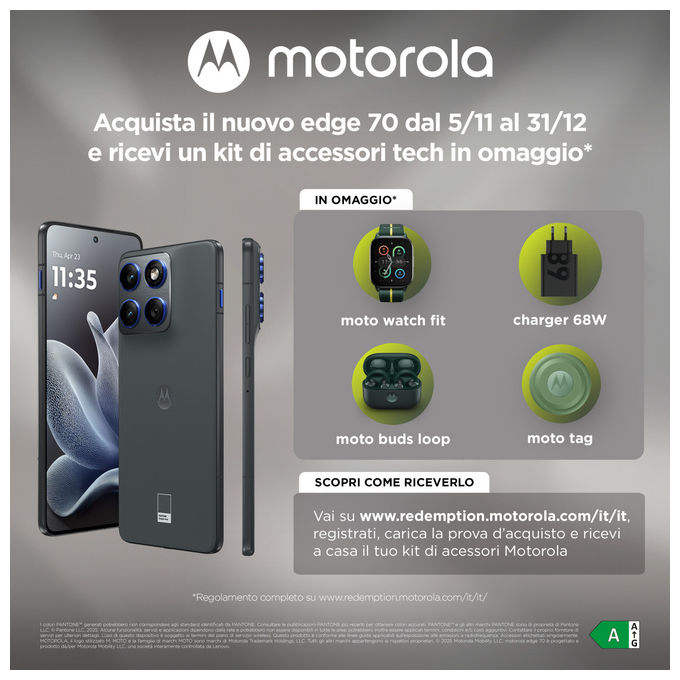 Motorola, Smartphone Edge 70, 12-512 GB, Gadget Grey