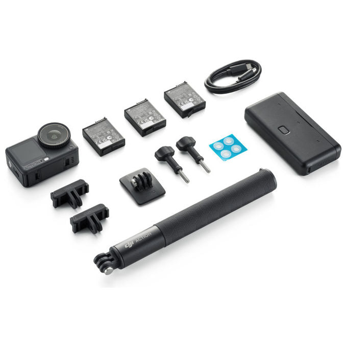 DJI CP.OS.00000506.04 Osmo Action 6 Adventure Combo Action Camera 4K 38MP Wi-Fi 6 impermeabile 20m 3 batterie colore Nero