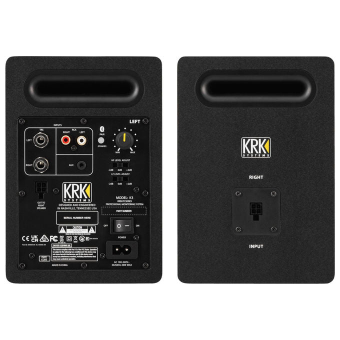 KRK KREATE3 Kreate 3 Coppia Monitor da Studio Nearfield Attivi 65W Woofer 3.5'' Bluetooth 5.3 colore Nero