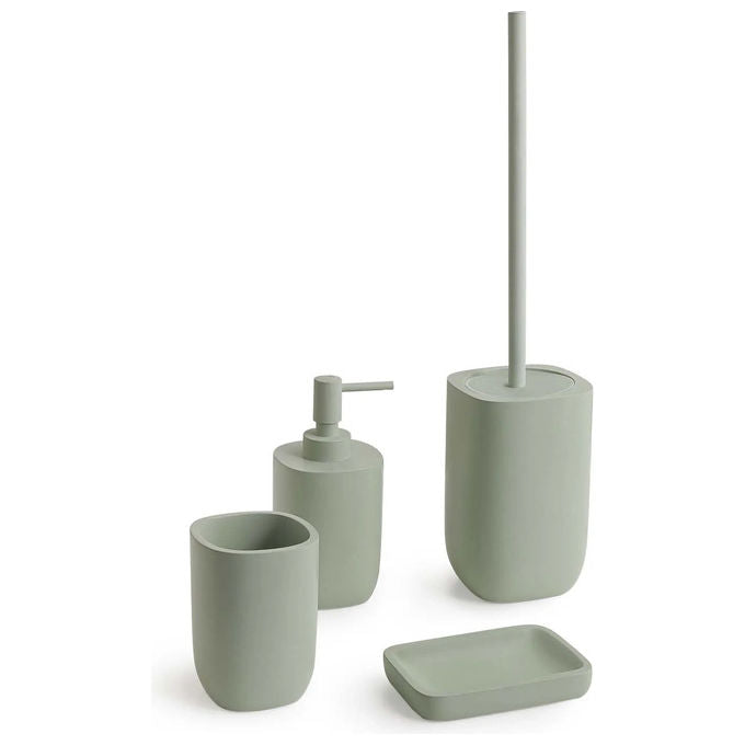 GEDY Scopino Bagno Ylenia Verde Salvia Opaco Resina Termoplastica