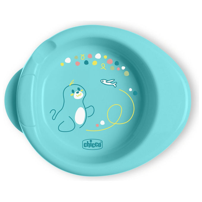 Chicco, Piatto Termico Warmy, 6m+, Azzurro, Con Base Antiscivolo