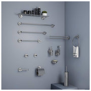 Gedy Porta Rotolo WC Coperto Felce Plus Cromo Acciaio Inox