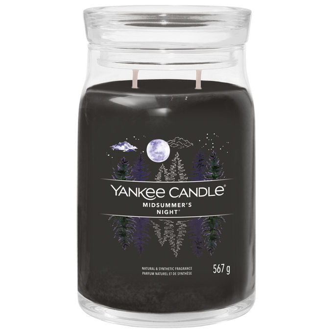 Yankee Candle Candela Cilindro Muschio Patchouli Nero Cera di Soia 15.7 cm