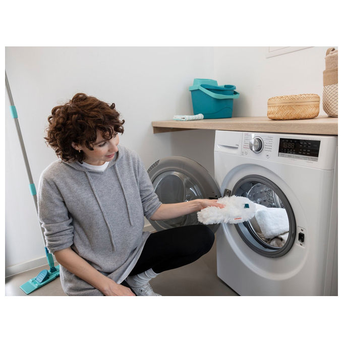 Leifheit Superduster Spolverino in Microfibra Bianco e Turchese