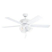Eglo 35076 Las Palmas Ventilatore da Soffitto con Luce 5 Pale E27 62W 132 cm colore Bianco