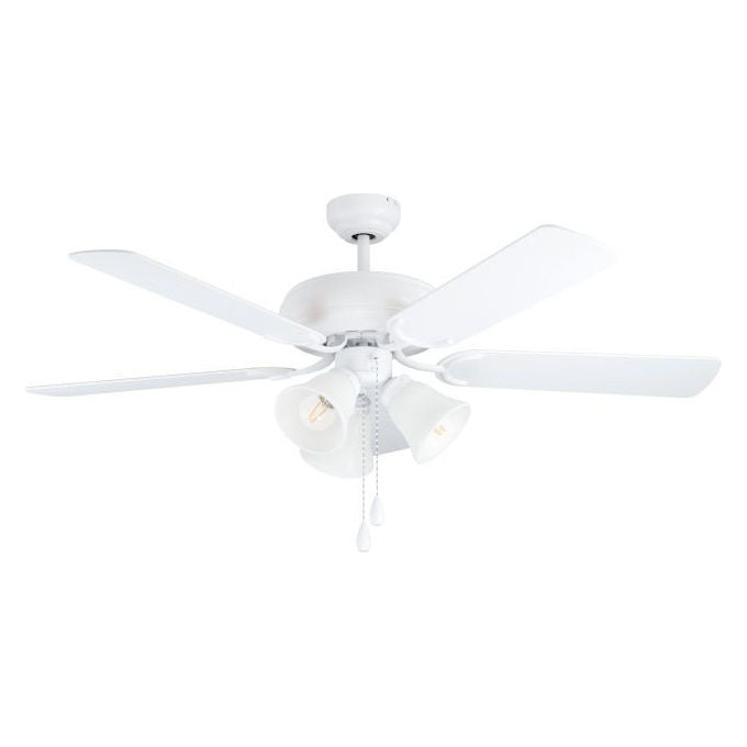 Eglo 35076 Las Palmas Ventilatore da Soffitto con Luce 5 Pale E27 62W 132 cm colore Bianco