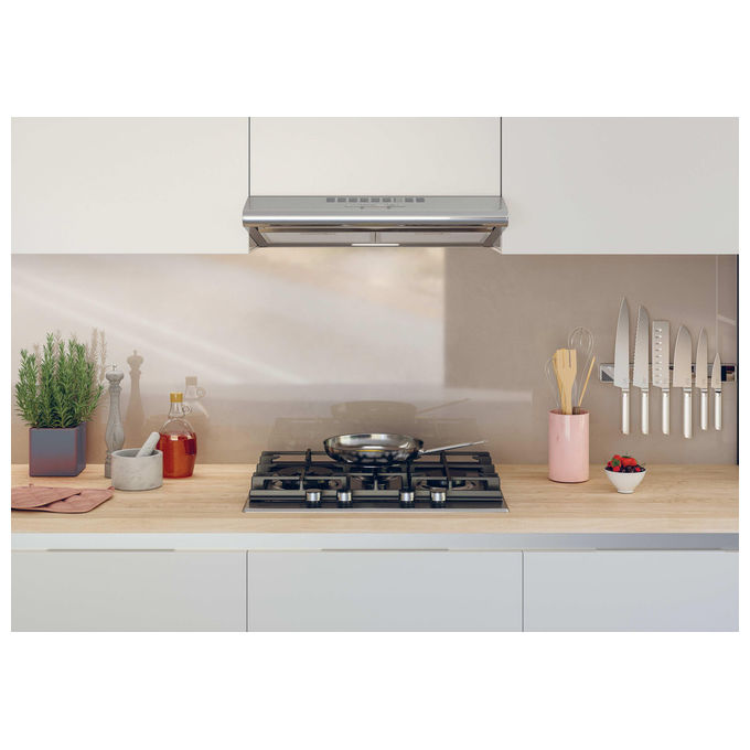 Hoover, Piano Cottura a Gas Inox, 59.5 cm, 4 Fuochi, HHG6D5WC5X