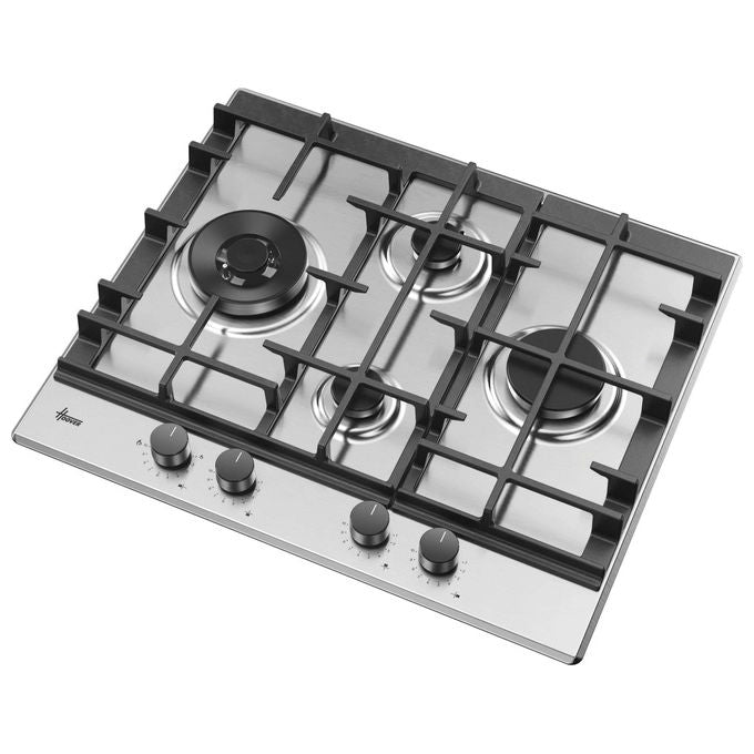 Hoover, Piano Cottura a Gas Inox, 59.5 cm, 4 Fuochi, HHG6D5WC5X
