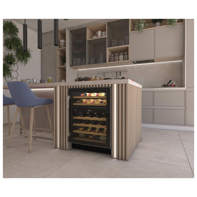 Hoover HWCB 60-N H-Wine 700 Cantinetta Vino 46 Bottiglie Doppia Zona Temperatura Classe G 39 dB colore Nero