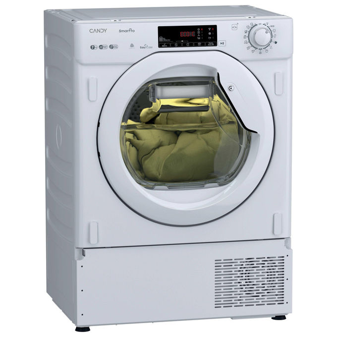 Candy BCTD H7A2TE-S Asciugatrice da Incasso 7 Kg Classe E Pompa di Calore Wi-Fi 16 Programmi (85x59.6x49.2 cm) colore Bianco
