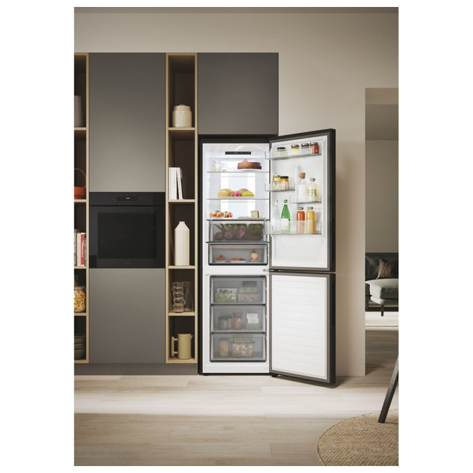 Candy CNCQ4T618EB Frigorifero Combinato 355 L No Frost Classe E Altezza 185 cm colore Nero
