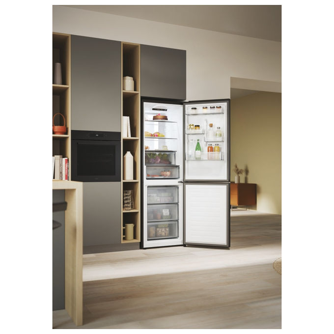 Candy CNCQ4T618EB Frigorifero Combinato 355 L No Frost Classe E Altezza 185 cm colore Nero