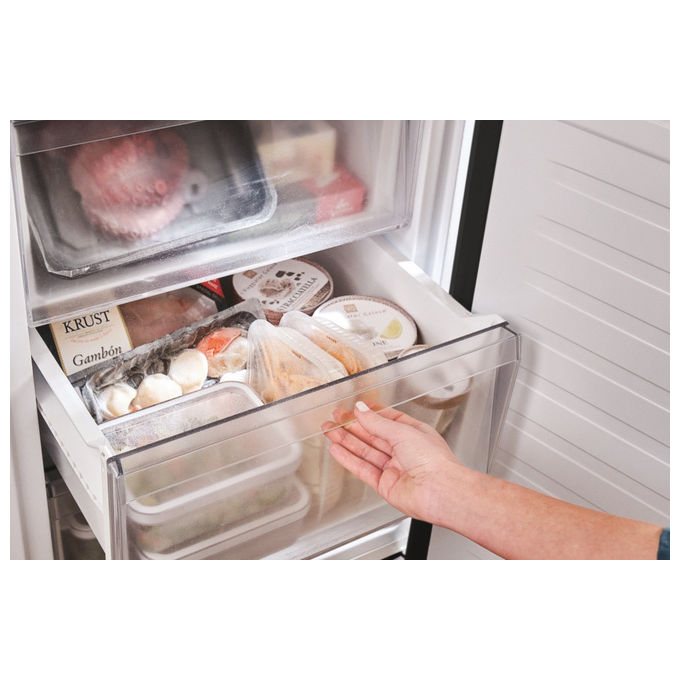 Candy CNCQ4T618EB Frigorifero Combinato 355 L No Frost Classe E Altezza 185 cm colore Nero