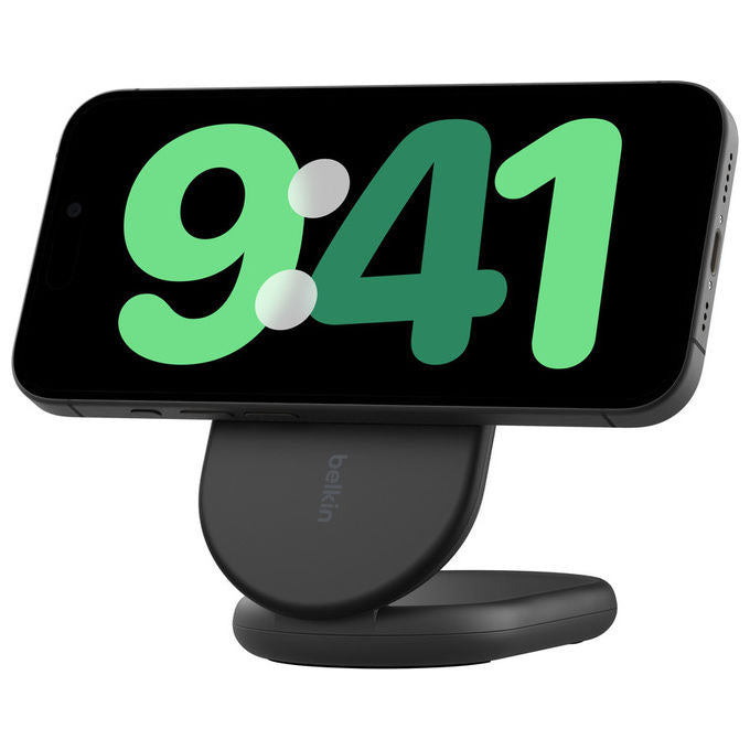 Belkin WIB007HQBK BoostCharge Caricabatterie Wireless Magnetico Pieghevole Qi2 15W compatibile MagSafe StandBy colore Nero